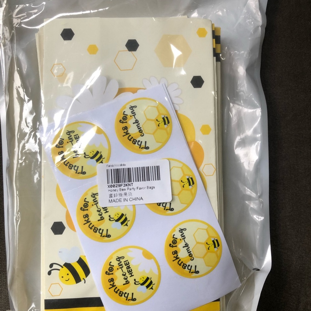 Honey Bee Party Candy Favor Bumble bee goody  bag